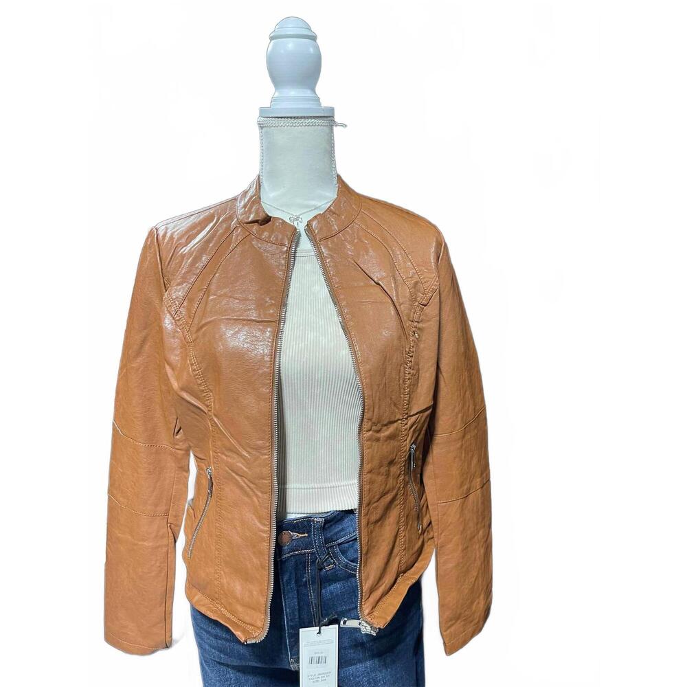 NEW COALITION LA women's leather jacket in brown